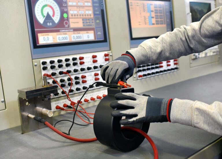 Workman testing a new transformer