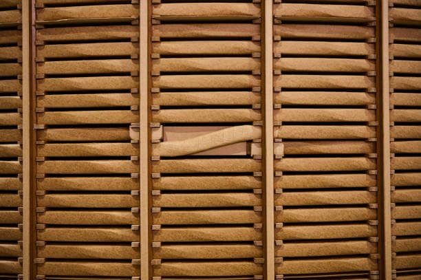 1. Close-up of wooden lamination components used in Taishan Transformer manufacturing for electrical power equipment.